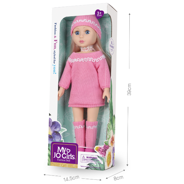 Păpușa în costum roz, 36 cm