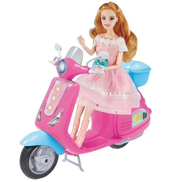Set de joc “Păpușa cu motocicleta”