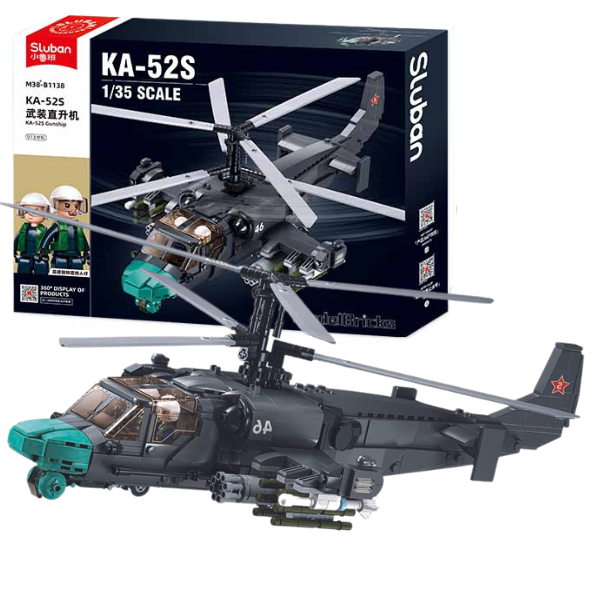 Конструктор “Боевой самолет KA-52S”, масштаб 1:35, 913 элем.