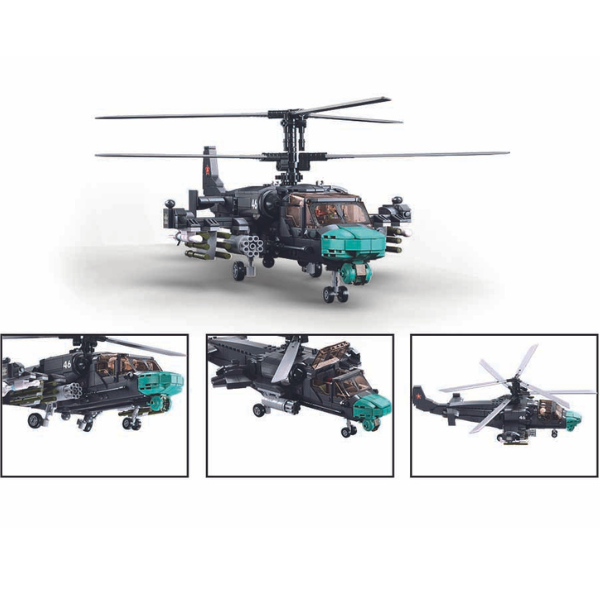 Конструктор “Боевой самолет KA-52S”, масштаб 1:35, 913 элем.