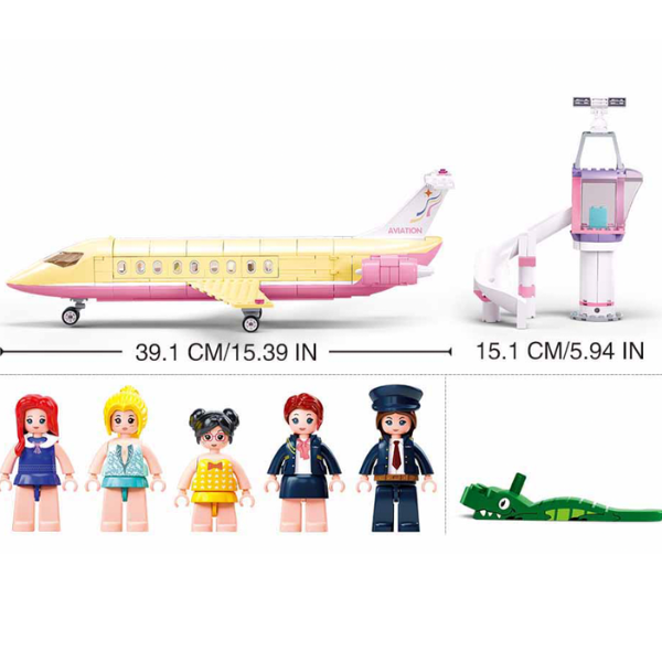 Set de construcție ”Avion de lux”, 383 elem.
