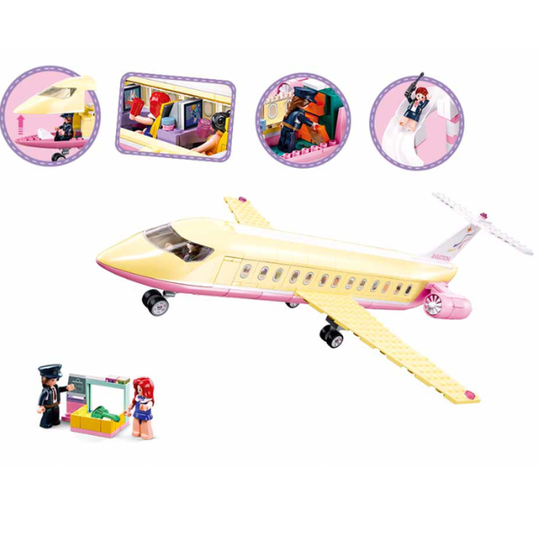 Set de construcție ”Avion de lux”, 383 elem.