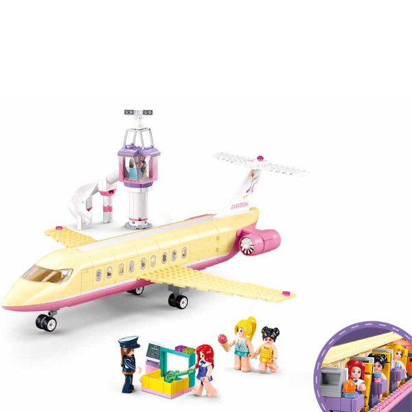 Set de construcție ”Avion de lux”, 383 elem.