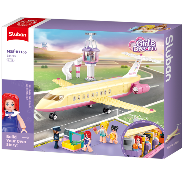 Set de construcție ”Avion de lux”, 383 elem.