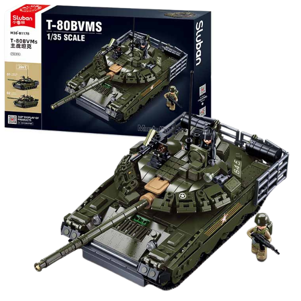 Конструктор “Основной боевой танк T-80BVMs”, масштаб 1:35, 768 элем.