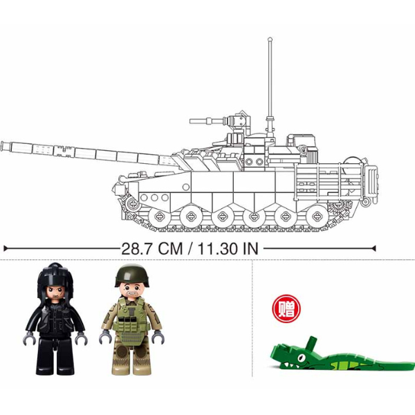 Конструктор “Основной боевой танк T-80BVMs”, масштаб 1:35, 768 элем.