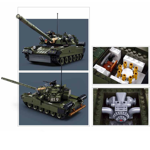 Конструктор “Основной боевой танк T-80BVMs”, масштаб 1:35, 768 элем.