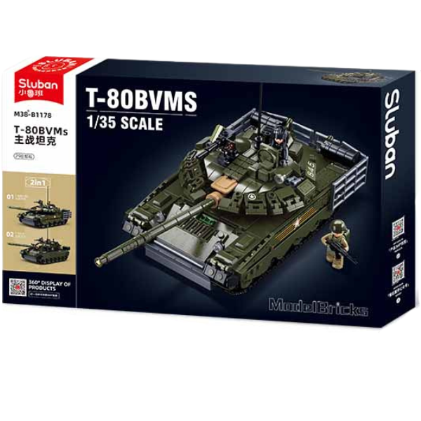 Конструктор “Основной боевой танк T-80BVMs”, масштаб 1:35, 768 элем.