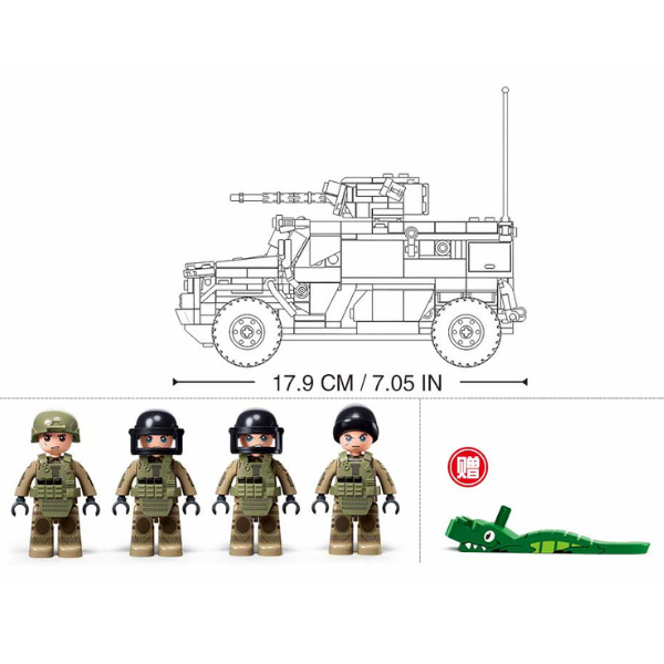 Set de construcție „Vehicul blindat de asalt Typhoon VDVs”, scara 1:35, 471 elem.
