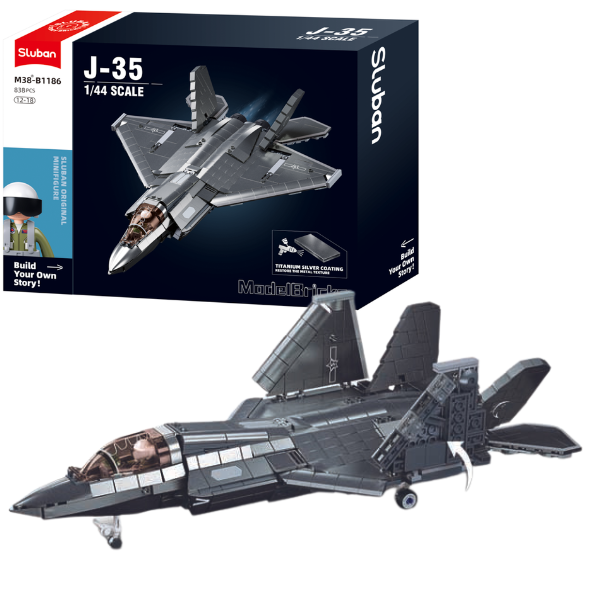 Конструктор “Самолет-невидимка Стелс J35”, масштаб 1:44, 812 элем.