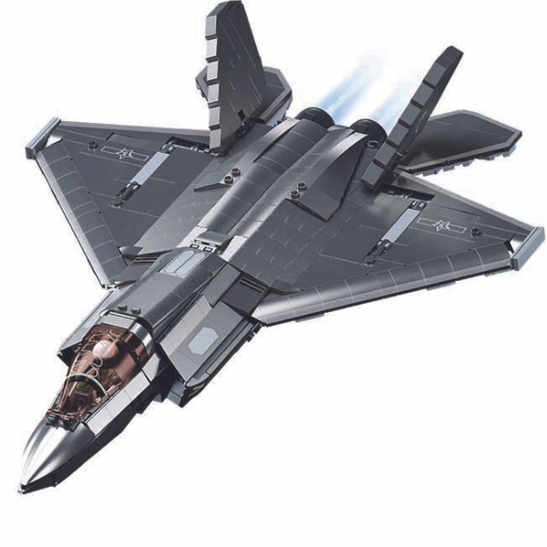 Конструктор “Самолет-невидимка Стелс J35”, масштаб 1:44, 812 элем.