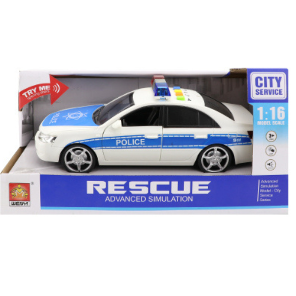 1:16 Mașină cu de poliție, cu inerție (lumina / sunet)