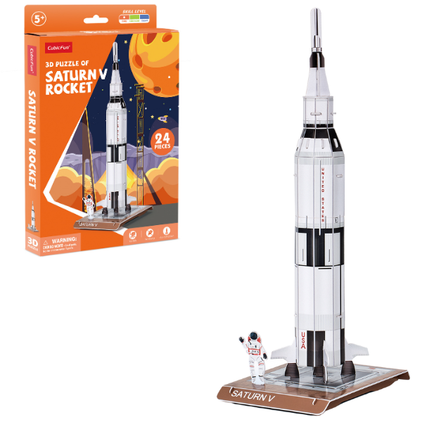 Cumpara  Puzzle-uri 3D - 3D puzzle „Racheta Saturn V”, 24 elemente..