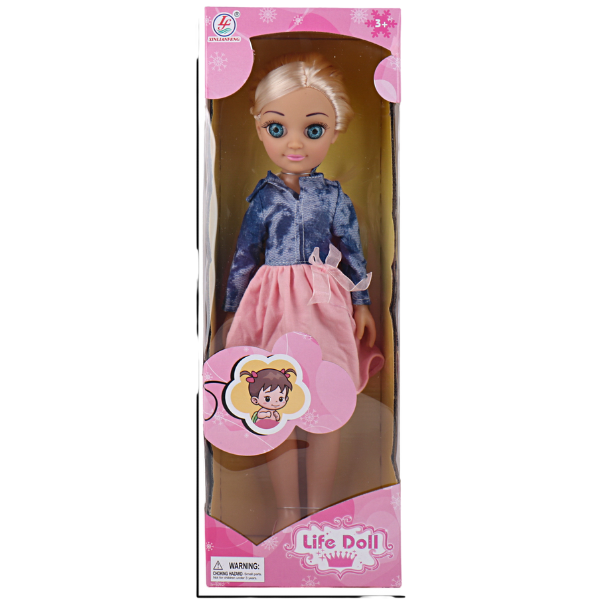 Păpușă cu ochi albastri, 40 cm, 4 modele