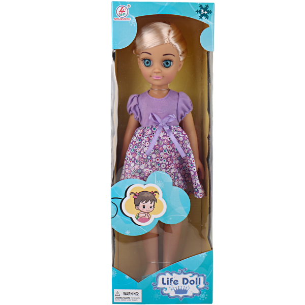 Păpușă cu ochi albastri, 40 cm, 4 modele