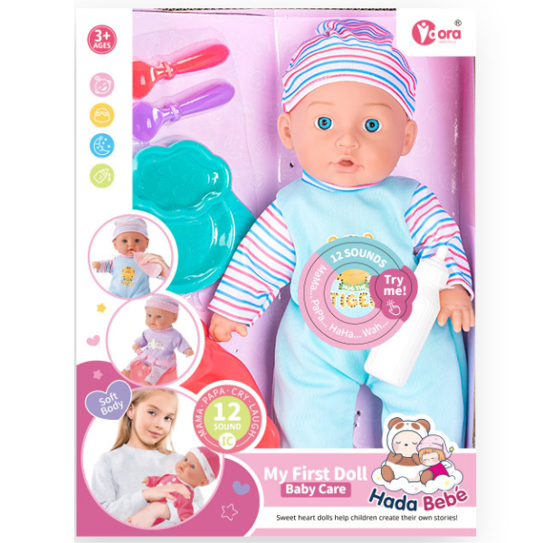 Set de joc “Păpușă în salopetă, cu accesorii”, sunet
