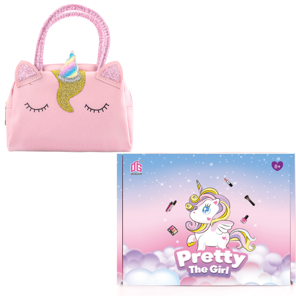 Geantă cu tortițe “Unicorn” cu produse cosmetice și accesorii