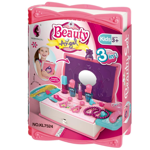Cutiuță roz  3 in 1 cu accesorii