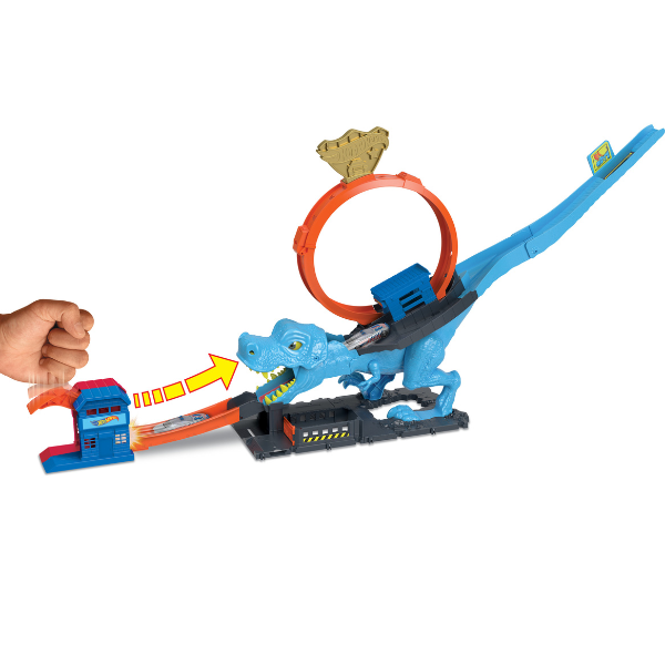Hot Wheels Set de joc “T-Rex – Distrugătorul orașului”