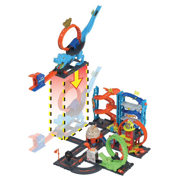 Hot Wheels Set de joc “T-Rex – Distrugătorul orașului”