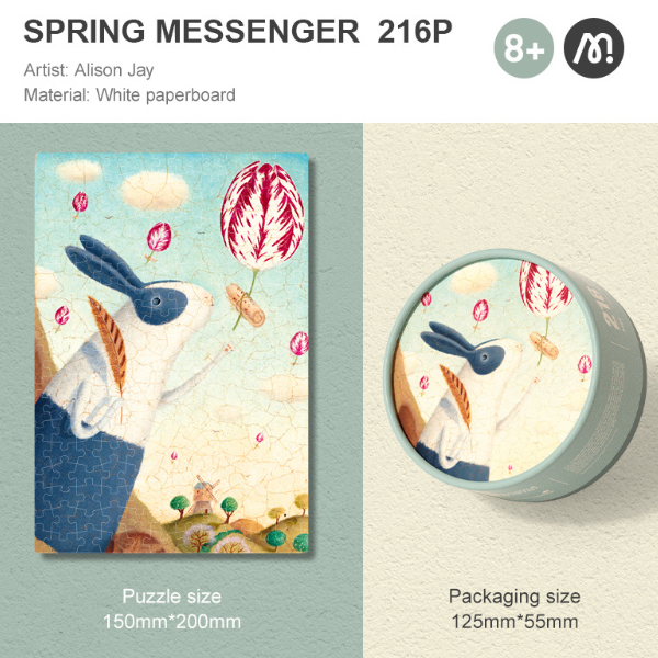 Puzzle „Mesager al primăverii”, serie de buzunar, 216 elem.