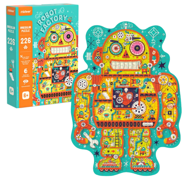 Puzzle cu detalii neobișnuite „Fabrica de roboți”, 226 elem.