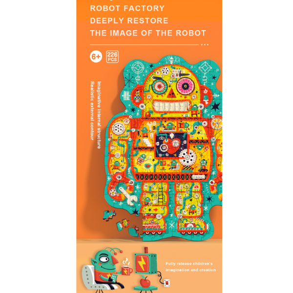 Puzzle cu detalii neobișnuite „Fabrica de roboți”, 226 elem.