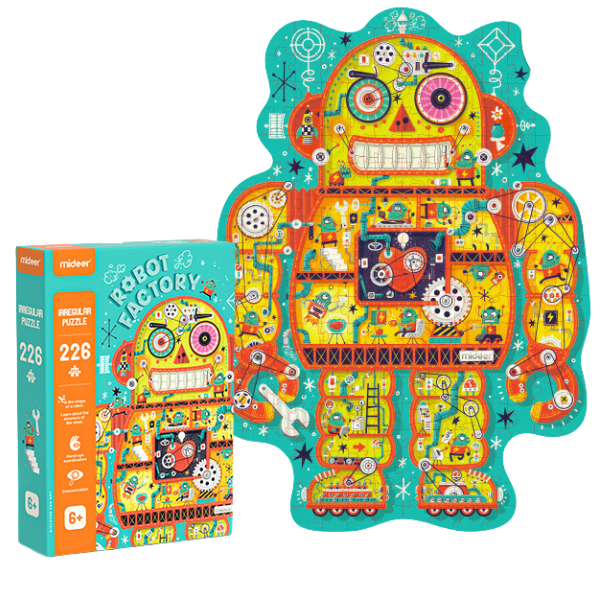Puzzle cu detalii neobișnuite „Fabrica de roboți”, 226 elem.