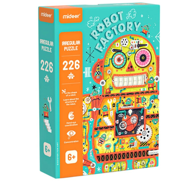 Puzzle cu detalii neobișnuite „Fabrica de roboți”, 226 elem.