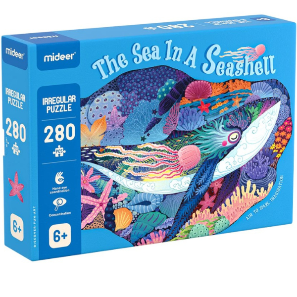 Puzzle cu formă neobișnuită „Marea într-o scoică”, 280 de piese.