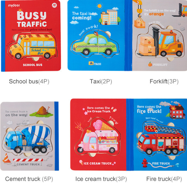 Carte-puzzle cu velcro “Trafic aglomerat”