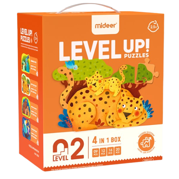 Seria de puzzle-uri „Mama și copilul”, 4 în 1, nivelul 2