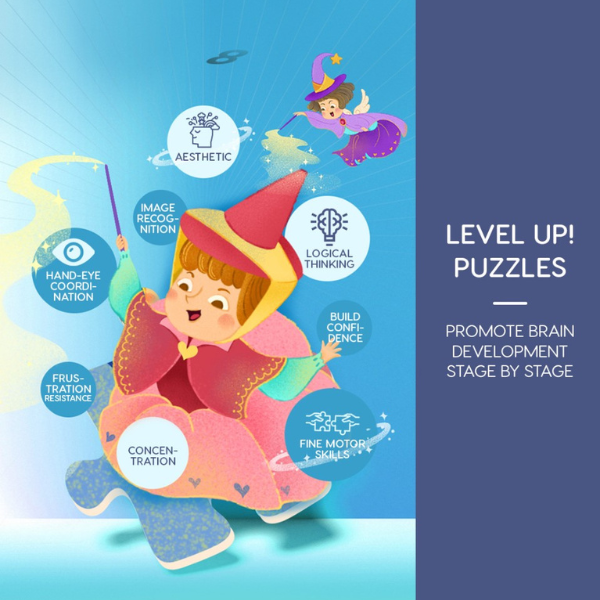 Seria de puzzle-uri „Mama și copilul”, 4 în 1, nivelul 2