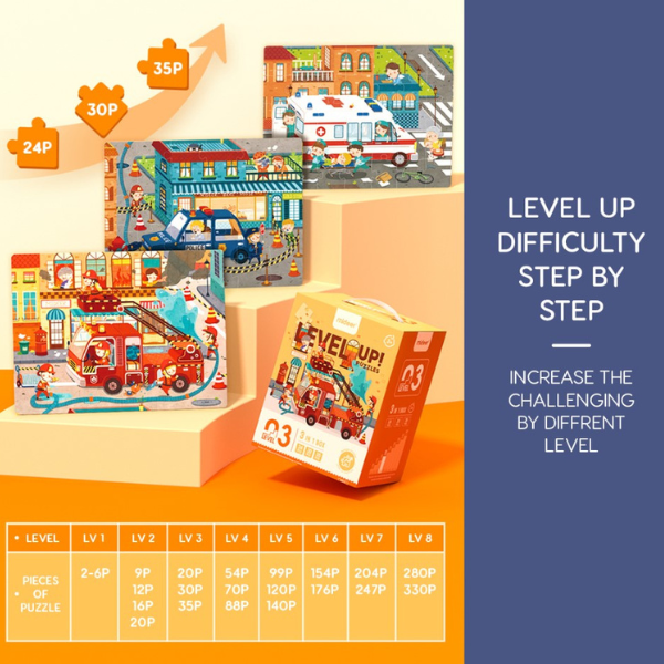 Seria de puzzle-uri „Mama și copilul”, 4 în 1, nivelul 2