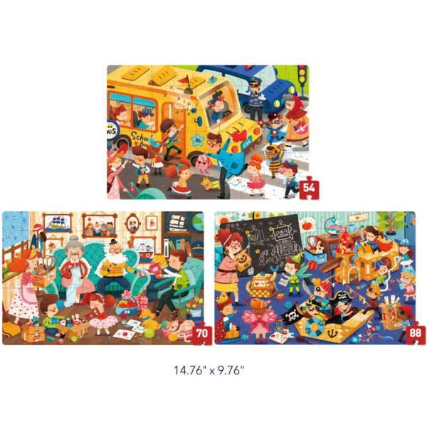 Seria de puzzle-uri „O zi din viața mea”, 3 în 1, nivelul 4