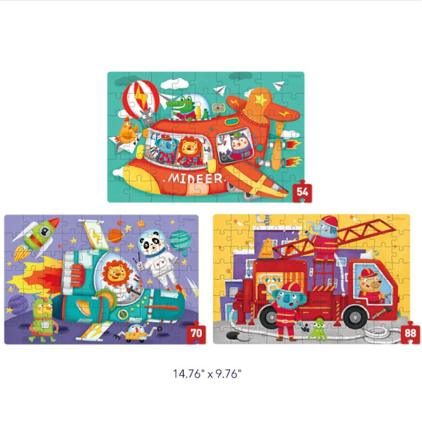 Seria de puzzle-uri „Transport”, 3 în 1, nivelul 4