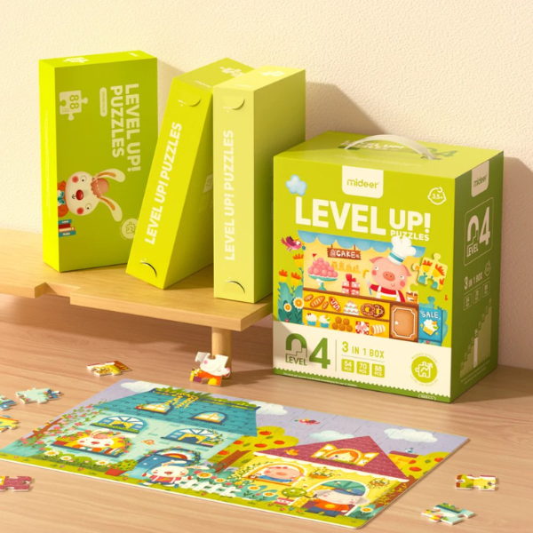 Seria de puzzle-uri „Orașul de basm”, 3 în 1, nivelul 4