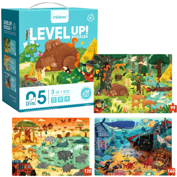 Seria de puzzle-uri „Aventură minunată”, 3 în 1, nivelul 5