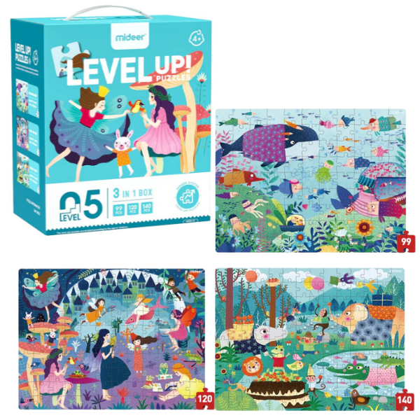 Seria de puzzle-uri „Lumea magică”, 3 în 1, nivelul 5