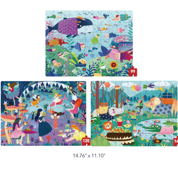 Seria de puzzle-uri „Lumea magică”, 3 în 1, nivelul 5