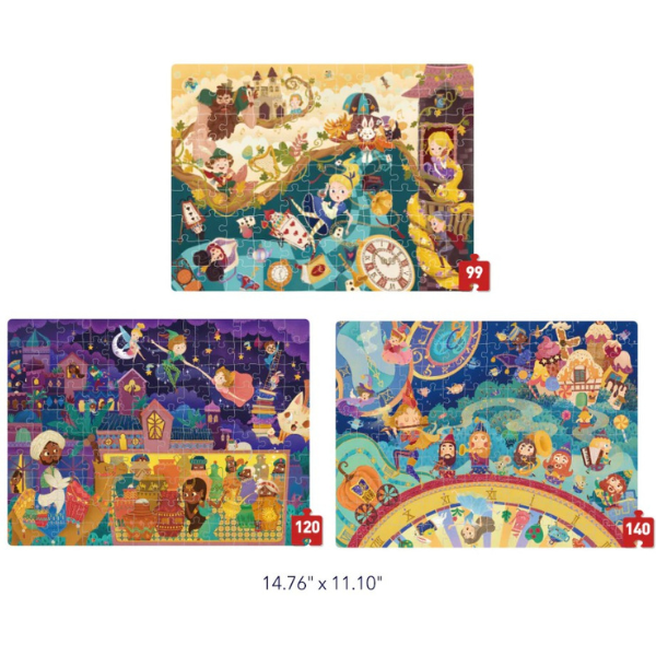 Seria de puzzle-uri „Universul poveștilor”, 3 în 1, nivelul 5