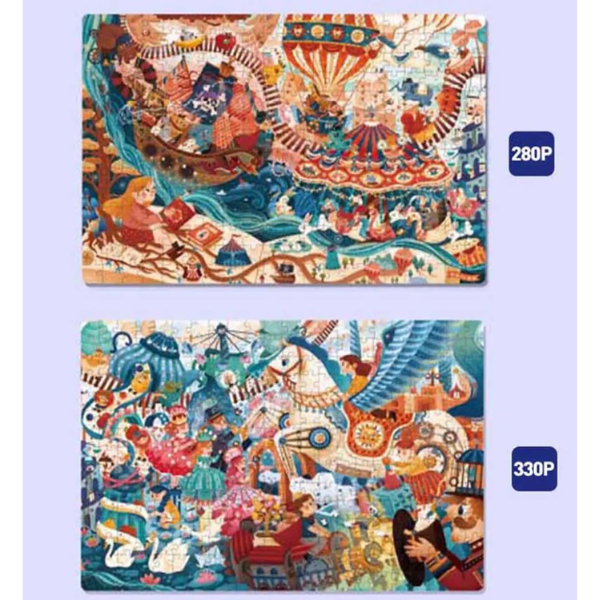 Seria de puzzle-uri „Carte magică și basm”, 2 în 1, nivelul 8