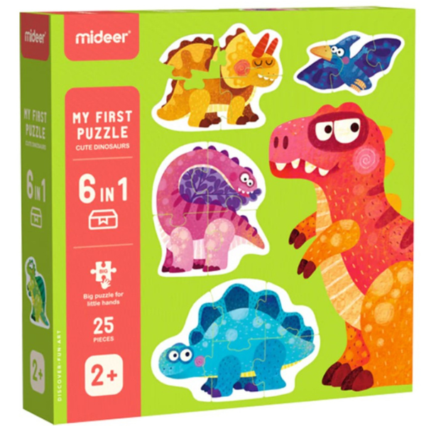 Primul puzzle „Dinozauri drăguți”