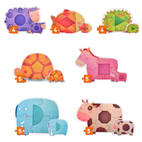 Primul puzzle „Geometrie și animale”