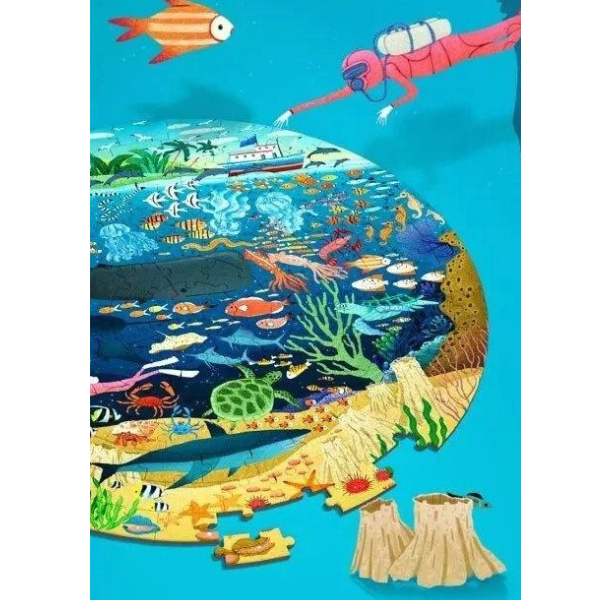 Puzzle rotund “Scufundă-te în mare” 150 elem.