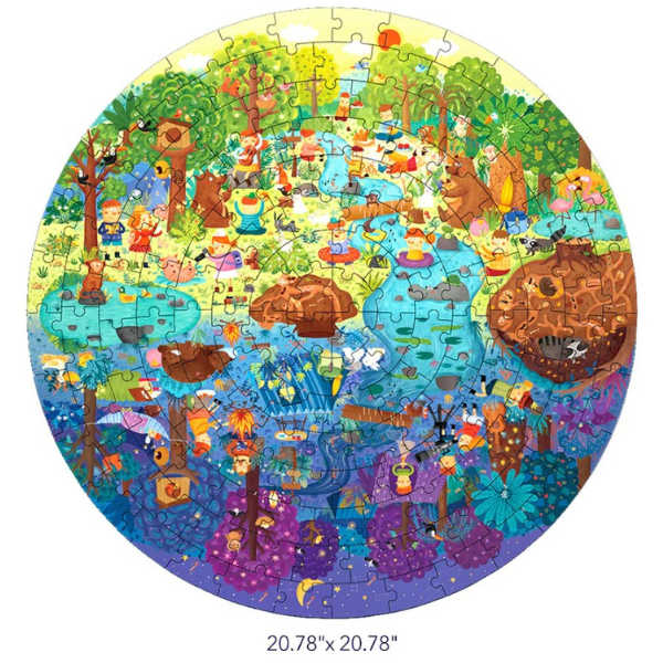 Puzzle rotund “O zi în pădure”, 150 elem.
