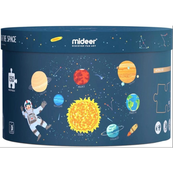 Puzzle rotund “Rătăcind prin spațiu”, 150 elem.