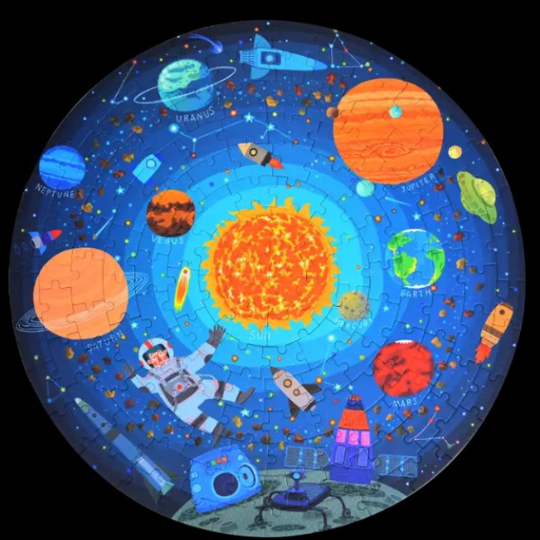 Puzzle rotund “Rătăcind prin spațiu”, 150 elem.