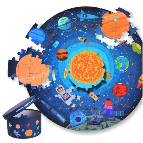 Puzzle rotund “Rătăcind prin spațiu”, 150 elem.