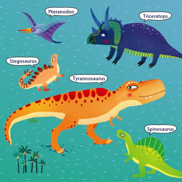 Puzzle în valiză „Era dinozaurilor”, 104 elem.